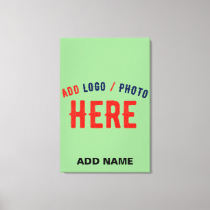 STYLISH MODERN CUSTOM MINT GREEN VERIFIED BRANDED CANVAS PRINT