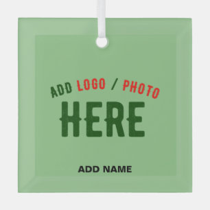 STYLISH MODERN CUSTOM MINT GREEN VERIFIED BRANDED GLASS TREE DECORATION