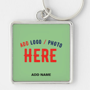 STYLISH MODERN CUSTOM MINT GREEN VERIFIED BRANDED KEY RING