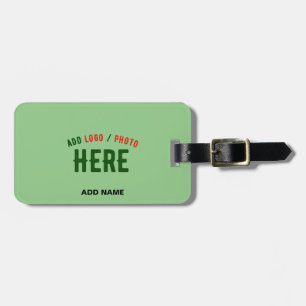 STYLISH MODERN CUSTOM MINT GREEN VERIFIED BRANDED LUGGAGE TAG