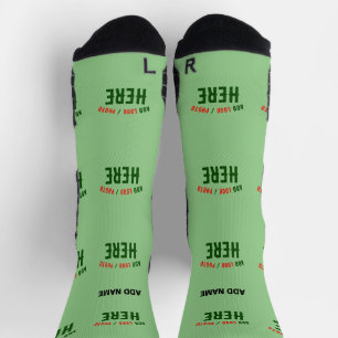 STYLISH MODERN CUSTOM MINT GREEN VERIFIED BRANDED SOCKS