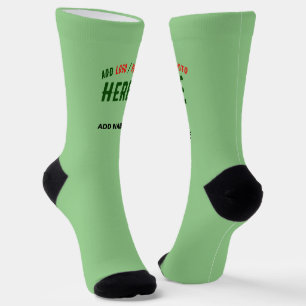 STYLISH MODERN CUSTOM MINT GREEN VERIFIED BRANDED SOCKS