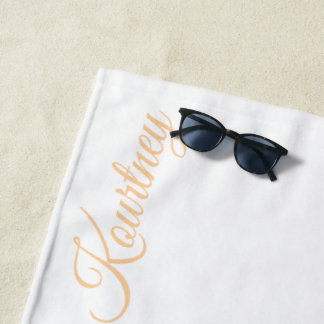 STYLISH MODERN CUSTOM NAME BRIDE BACHELOR PARTY  BEACH TOWEL