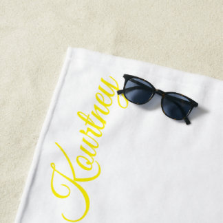 STYLISH MODERN CUSTOM NAME BRIDE BACHELOR PARTY  BEACH TOWEL