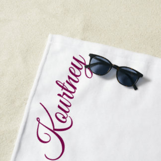 STYLISH MODERN CUSTOM NAME BRIDE BACHELOR PARTY  BEACH TOWEL