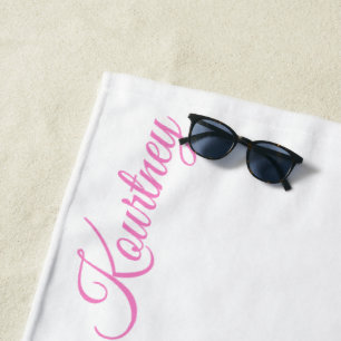 STYLISH MODERN CUSTOM NAME BRIDE BACHELOR PARTY  BEACH TOWEL