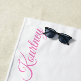 STYLISH MODERN CUSTOM NAME BRIDE BACHELOR PARTY  BEACH TOWEL