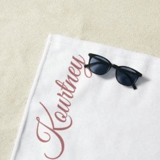 STYLISH MODERN CUSTOM NAME BRIDE BACHELOR PARTY  BEACH TOWEL