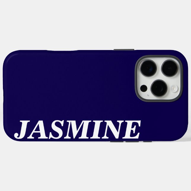 STYLISH MODERN CUSTOM NAME SOLID ROYAL BLUE COLOUR Case-Mate iPhone CASE (Back (Horizontal))
