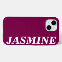 STYLISH MODERN CUSTOM NAME SOLID WINE COLOUR