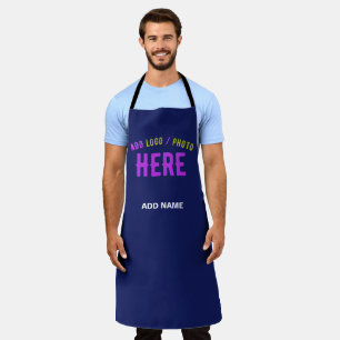 STYLISH MODERN CUSTOM NAVY BLUE VERIFIED BRANDED APRON