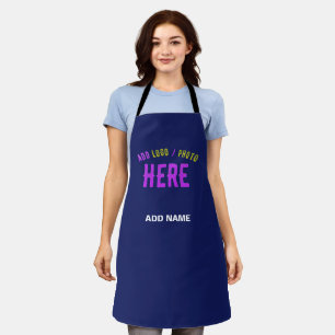 STYLISH MODERN CUSTOM NAVY BLUE VERIFIED BRANDED APRON