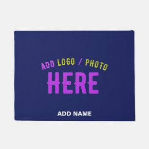 STYLISH MODERN CUSTOM NAVY BLUE VERIFIED BRANDED DOORMAT