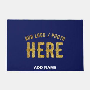 STYLISH MODERN CUSTOM NAVY BLUE VERIFIED BRANDED DOORMAT