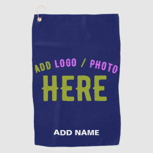 STYLISH MODERN CUSTOM NAVY BLUE VERIFIED BRANDED GOLF TOWEL
