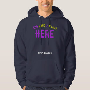 STYLISH MODERN CUSTOM NAVY BLUE VERIFIED BRANDED HOODIE