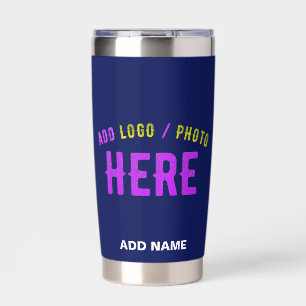 STYLISH MODERN CUSTOM NAVY BLUE VERIFIED BRANDED INSULATED TUMBLER