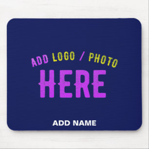 STYLISH MODERN CUSTOM NAVY BLUE VERIFIED BRANDED MOUSE MAT
