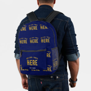STYLISH MODERN CUSTOM NAVY BLUE VERIFIED BRANDED PRINTED BACKPACK