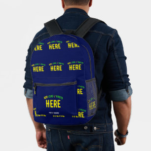 STYLISH MODERN CUSTOM NAVY BLUE VERIFIED BRANDED PRINTED BACKPACK