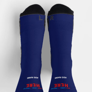STYLISH MODERN CUSTOM NAVY BLUE VERIFIED BRANDED SOCKS