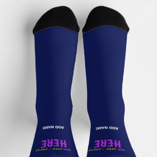 STYLISH MODERN CUSTOM NAVY BLUE VERIFIED BRANDED SOCKS
