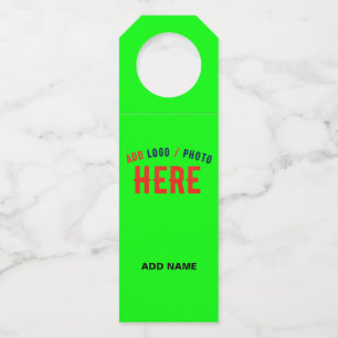 STYLISH MODERN CUSTOM NEON GREEN VERIFIED BRANDED BOTTLE TAG