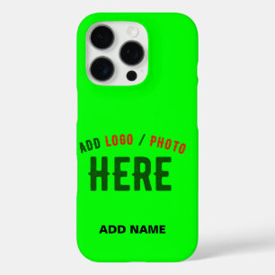 STYLISH MODERN CUSTOM NEON GREEN VERIFIED BRANDED iPhone 16 PRO CASE