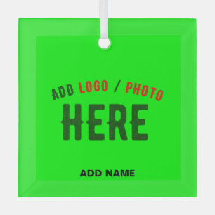 STYLISH MODERN CUSTOM NEON GREEN VERIFIED BRANDED GLASS TREE DECORATION