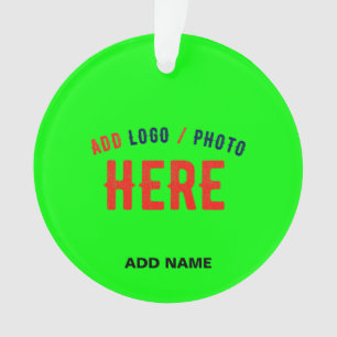 STYLISH MODERN CUSTOM NEON GREEN VERIFIED BRANDED ORNAMENT