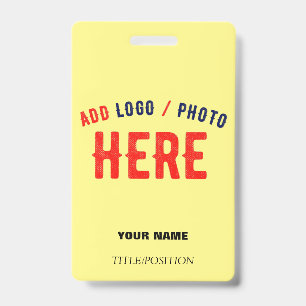 STYLISH MODERN CUSTOM PASTEL YELLOW VERIFIED BRAND ID BADGE