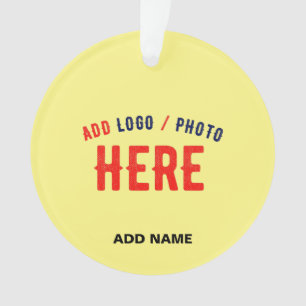 STYLISH MODERN CUSTOM PASTEL YELLOW VERIFIED BRAND ORNAMENT