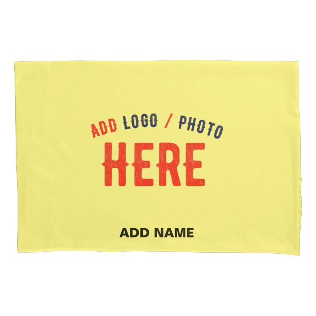 STYLISH MODERN CUSTOM PASTEL YELLOW VERIFIED BRAND PILLOWCASE (Front)