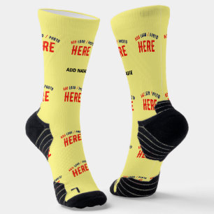 STYLISH MODERN CUSTOM PASTEL YELLOW VERIFIED BRAND SOCKS