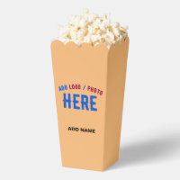 STYLISH MODERN CUSTOM PEACH ORANGE BRAND POPCORN