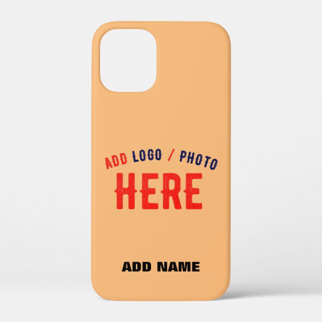 STYLISH MODERN CUSTOM PEACH ORANGE VERIFIED BRAND Case-Mate iPhone CASE (Back)
