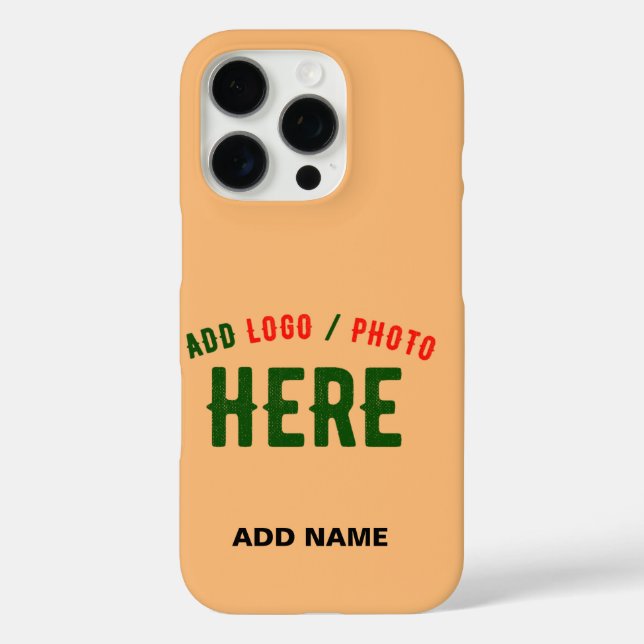 STYLISH MODERN CUSTOM PEACH ORANGE VERIFIED BRAND Case-Mate iPhone CASE (Back)