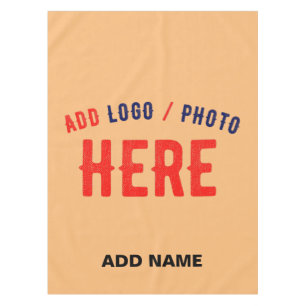 STYLISH MODERN CUSTOM PEACH ORANGE VERIFIED BRAND TABLECLOTH