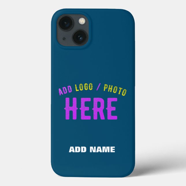 STYLISH MODERN CUSTOM PRUSSIAN BLUE VERIFIED BRAND Case-Mate iPhone CASE (Back)