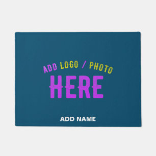 STYLISH MODERN CUSTOM PRUSSIAN BLUE VERIFIED BRAND DOORMAT