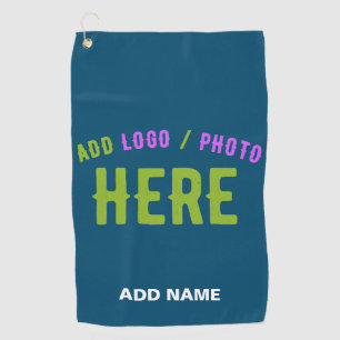 STYLISH MODERN CUSTOM PRUSSIAN BLUE VERIFIED BRAND GOLF TOWEL