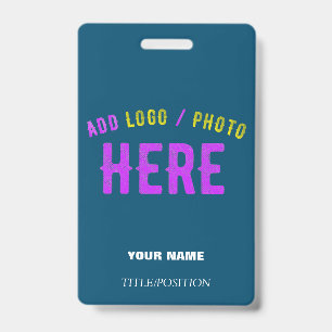 STYLISH MODERN CUSTOM PRUSSIAN BLUE VERIFIED BRAND ID BADGE