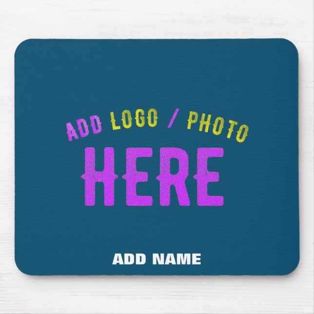 STYLISH MODERN CUSTOM PRUSSIAN BLUE VERIFIED BRAND MOUSE MAT (Front)