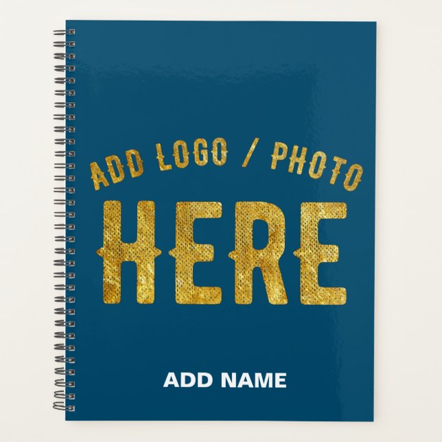 STYLISH MODERN CUSTOM PRUSSIAN BLUE VERIFIED BRAND PLANNER (Front)