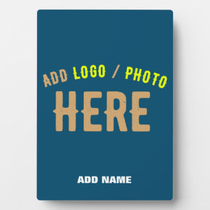 STYLISH MODERN CUSTOM PRUSSIAN BLUE VERIFIED BRAND PLAQUE