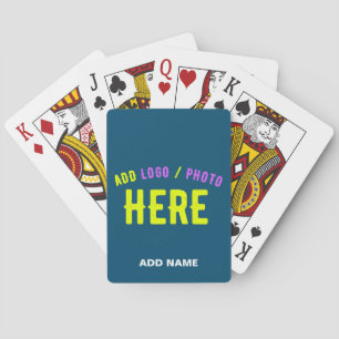 STYLISH MODERN CUSTOM PRUSSIAN BLUE VERIFIED BRAND PLAYING CARDS