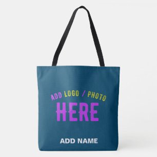 STYLISH MODERN CUSTOM PRUSSIAN BLUE VERIFIED BRAND TOTE BAG