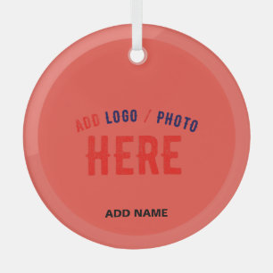 STYLISH MODERN CUSTOM RED ORANGE VERIFIED BRANDED GLASS TREE DECORATION