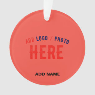 STYLISH MODERN CUSTOM RED ORANGE VERIFIED BRANDED ORNAMENT