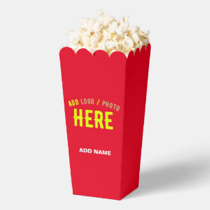 STYLISH MODERN CUSTOM RED VERIFIED BRANDED POPCORN FAVOUR BOX